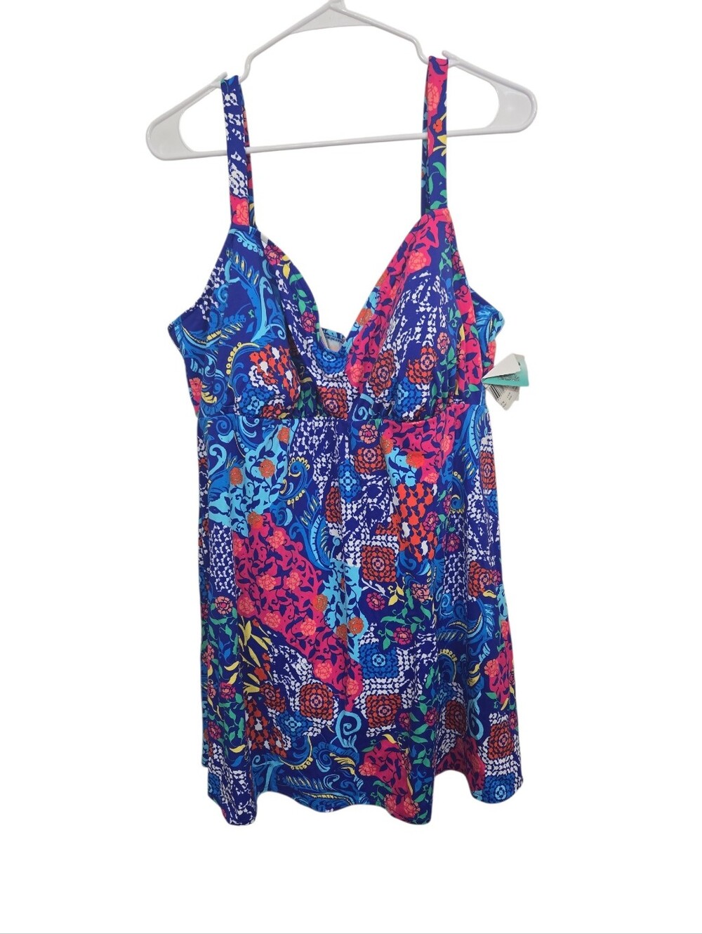 Womens' 22W Floral One-Piece Swimsuit